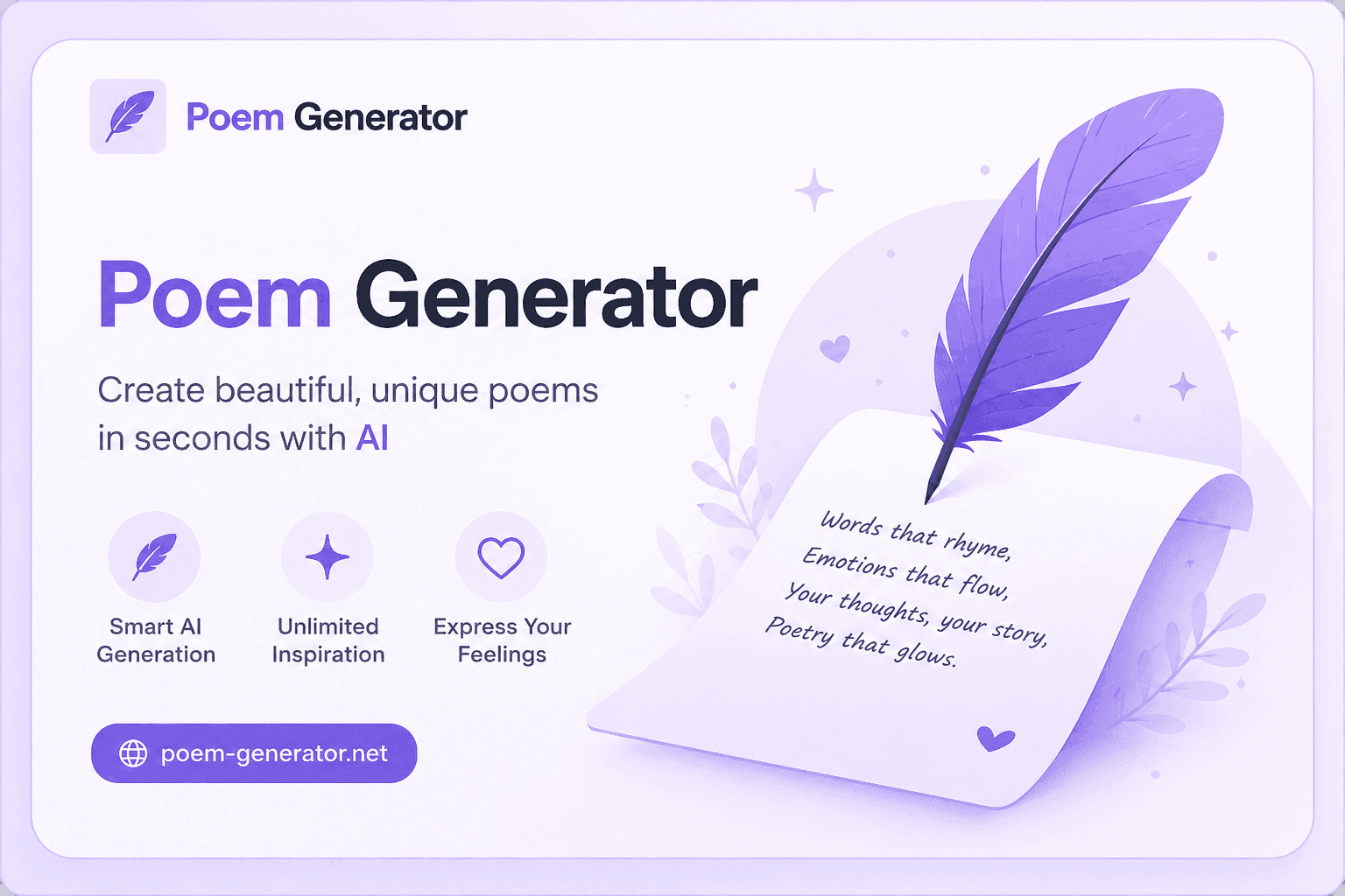 Poem Generator – Create Beautiful AI Poems in Seconds