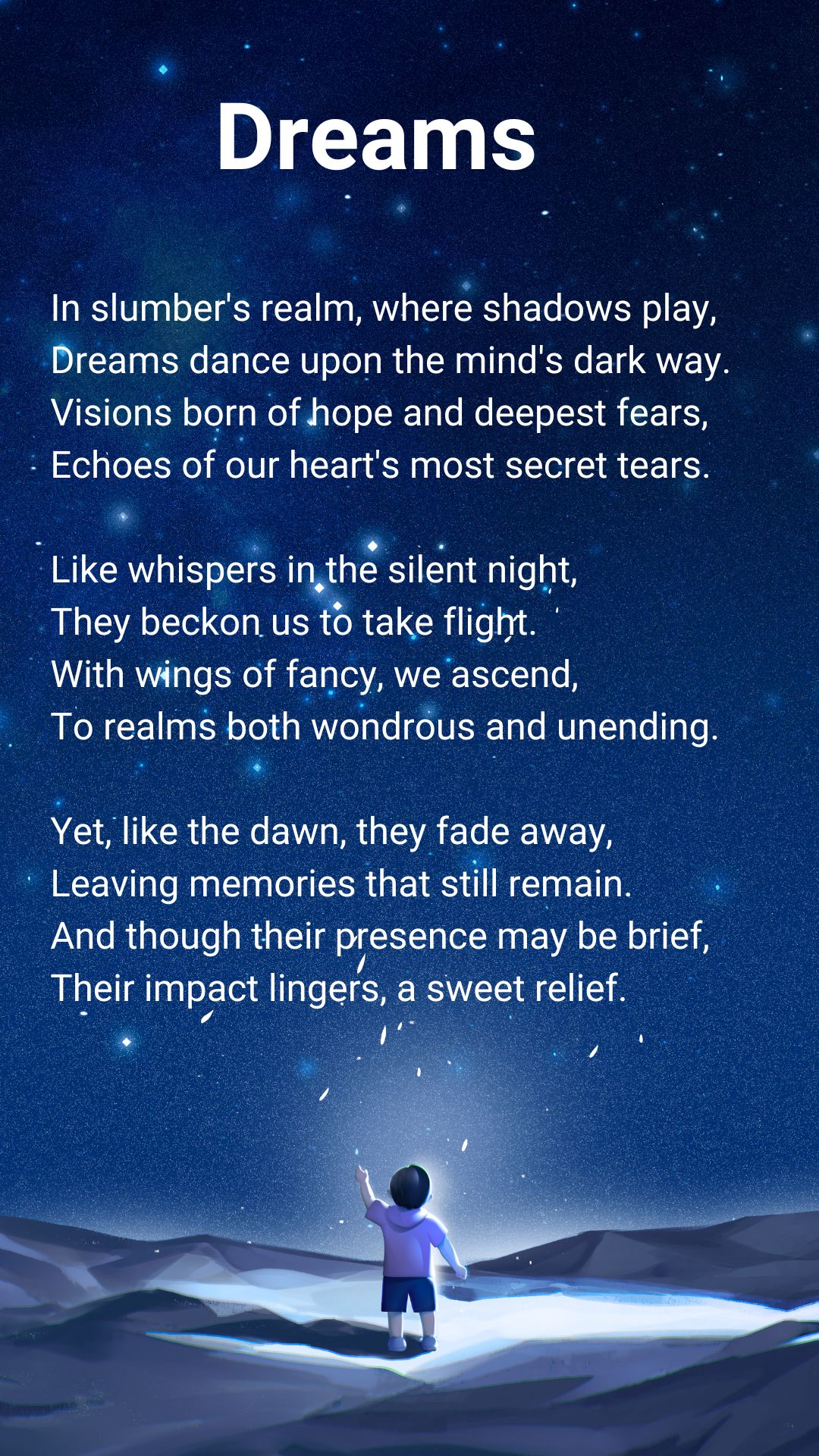 A poem about dreams